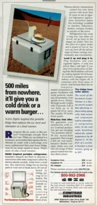 1993 Vintage Print Ad Comtrad Industries Portable Fridge 500 miles from nowhere - Picture 1 of 2