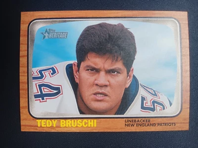 2005 Topps Heritage Tedy Bruschi #327 SP - Image 1 of 2