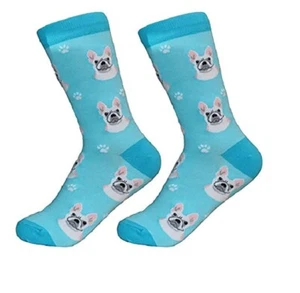 French Bulldog Socks Unisex Cream - Picture 1 of 1