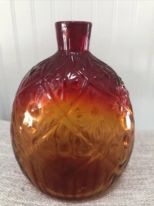 MMA Daisy-Diamond Bottle Glass Flask Ruby Red Amberina Metropolitan Museum Art - Picture 1 of 6