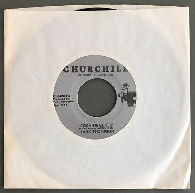 Hank Thompson Estate "Cocaine Blues / Drop Me Gently" Churchill Records 45 - Image 1 of 4