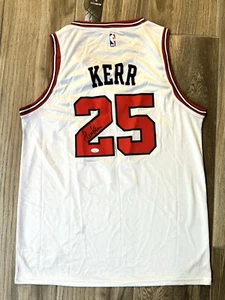 Steve Kerr Signed Chicago Bulls Jersey NBA Golden State Warriors JSA COA Proof - Picture 1 of 9