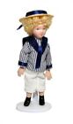 Dollhouse Victorian Boy in Sailor Suit and Hat Porcelain 1:12 Scale People