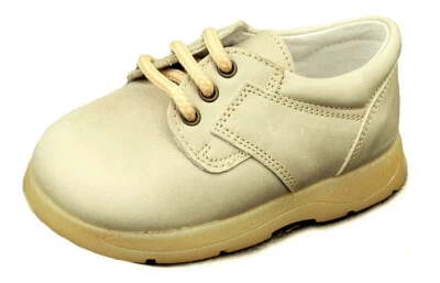 DE OSU/FARO -Spain -SALE -Baby Boys Tan Leather Dress Shoes -European -Sz 4-4.5 - Imagem 1 de 4