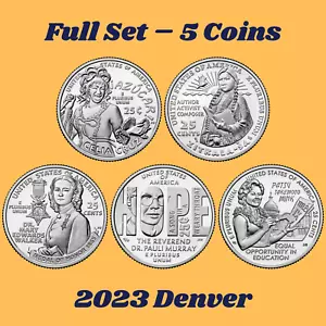 💰2023 D American Women Quarters - Full Set 2023 of 5 coins - UNC - US Mint - Picture 1 of 7