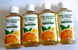 4PCS BATH AND BODY WORKS SUN-WASHED CITRUS SHOWER GEL 10 FL. OZ/295 - Picture 1 of 2