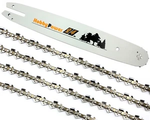4x Sägekette + Schwert 30cm Vollmeißel 3/8 44 TG 1,3 für Stihl 023 MS230 MS231 - Bild 1 von 6