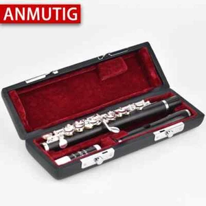  C Key Ebony Piccolo Cupronickel Flute Silver Plated Key C16 - Picture 1 of 14
