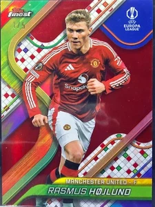 2025 Topps Finest UEFA Rasmus Hojlund Red Refractor #d 1/5 - Bild 1 von 1