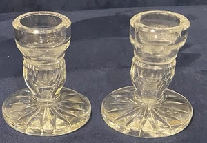 Waterford Crystal Pair of 4" Lismore Candlesticks - Picture 1 of 6