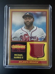 2025 Topps Heritage Michael Harris II Clubhouse Collection Gold Relic Hand # /99 - Picture 1 of 2