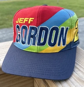Vintage 90’s Chase JEFF GORDON No 24 NASCAR Dupont Refinish Racing Snap Back Cap - Picture 1 of 14