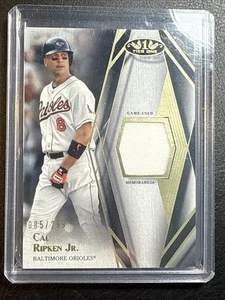 2022 Topps Tier One Tier One Relics /299 Cal Ripken Jr #T1R-CR HOF - Foto 1 di 2