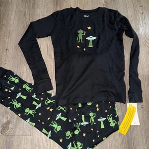 Leveret Pajama Set 100% Cotton Alien UFO Space ship Size 14 Years Boys Or Girls - Picture 1 of 7
