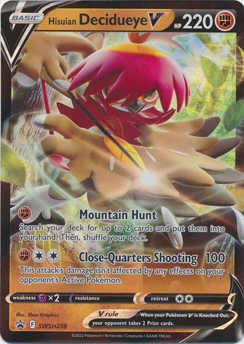 Holo Hisuian Decidueye V SWSH238 Promo SWSH: Sword & Shield Promo Cards - Image 1 of 1
