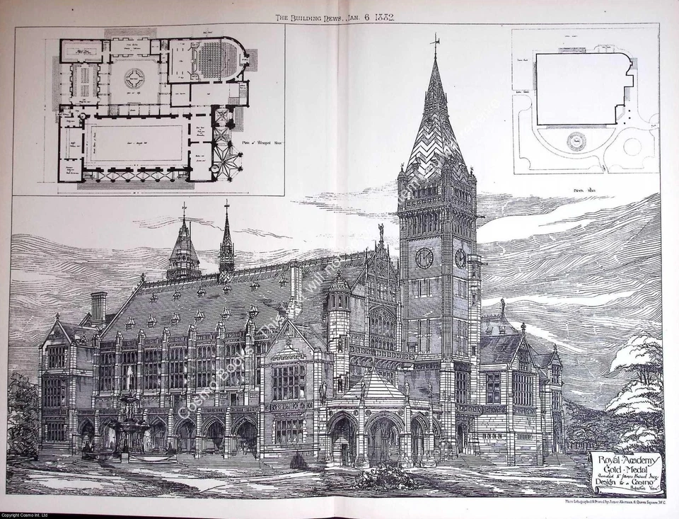 1882 : ROYAL ACADEMY. AN ORIGINAL PAGE FROM THE BUILDING NEWS. AN ILLUSTRATED WE - Image 1 of 1