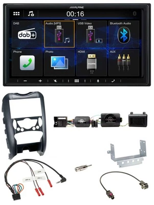Alpine Bluetooth 2DIN Lenkrad DAB USB Autoradio für Mini Cooper 06-14 Parksensor - Bild 1 von 4