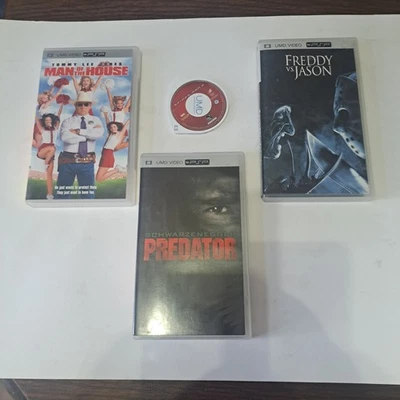 UMD Video PSP lot of 4 Freddy vs Jason, Predator, Spider Man 2, + one more - Image 1 of 4
