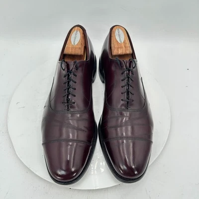 Allen Edmonds Park Avenue Men Size 9.5D Dark Brown Leather Cap Toe Oxford Shoes - Image 1 of 4
