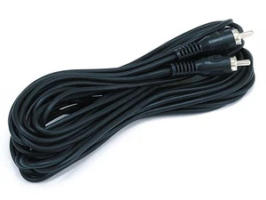 Cable M/M enchufe/enchufe RCA Monoprice 25 ft - negro - Imagen 1 de 2