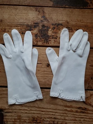 Guantes vintage para niñas, jóvenes/niños, blancos, elegantes, muy bonitos Foto 1 de 4