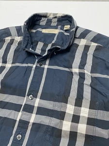 Burberry Brit Blue Nova Check Button Down Shirt Men's Size Large L - Picture 1 of 6