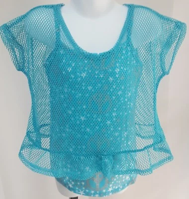 Conjunto de 2 piezas de sobrecamisa con red para casa de muñecas con camiseta sin mangas a juego para niña talla 5/6 nueva Foto 1 de 4