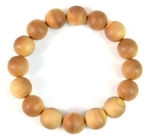 Wild Kupang NTT Indonesia Sandalwood Santalum Bracelet Beads 14 MM Good Smell - Picture 1 of 2