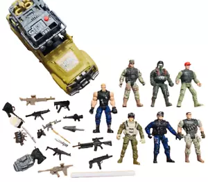 Chap-Mei Soldier Force Figures Weapons Lot and Electronic Military Vehicle Set - Picture 1 of 4