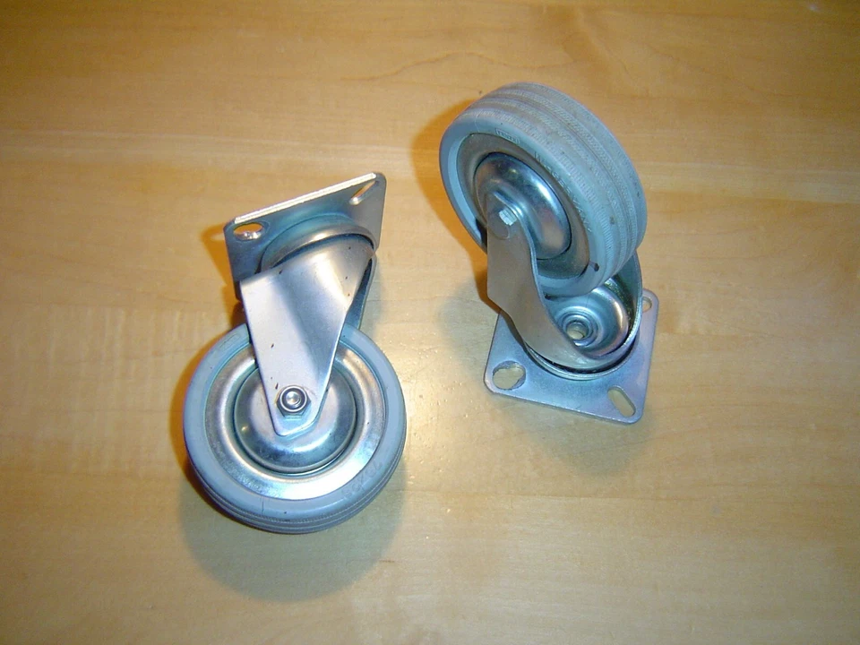2 St.   Tente Schwerlast Lenkrollen  75mm  zum Anschrauben - Bild 1 von 1