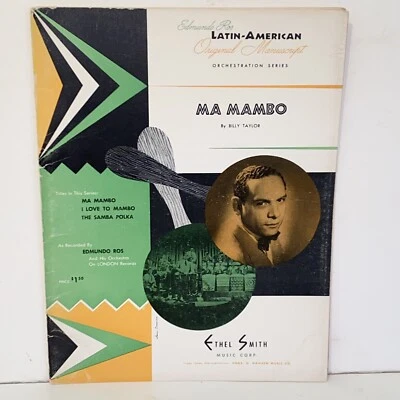 1951 Ma Mambo Sheet Music for Orchestra Latin American Original Manuscript - Image 1 of 4