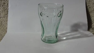 Vintage COCA-COLA MINIATURE GLASS, 3 INCH TALL. GREEN TINT - Picture 1 of 3