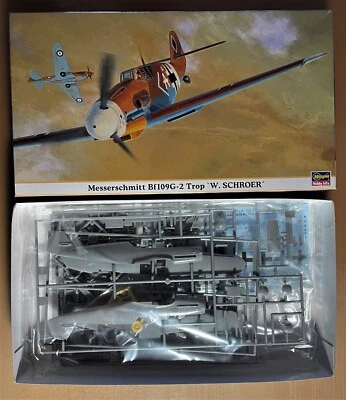 HASEGAWA 09853 - MESSERSCHMITT BF109G-2 TROP • 'W. SCHROER' - 1/48 PLASTIC KIT - Immagine 1 di 2