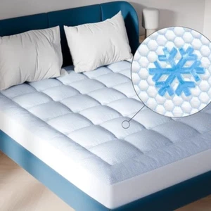 Niagara Cooling California King Mattress Topper - Pillow Top Mattress Cover Quil - Picture 1 of 12