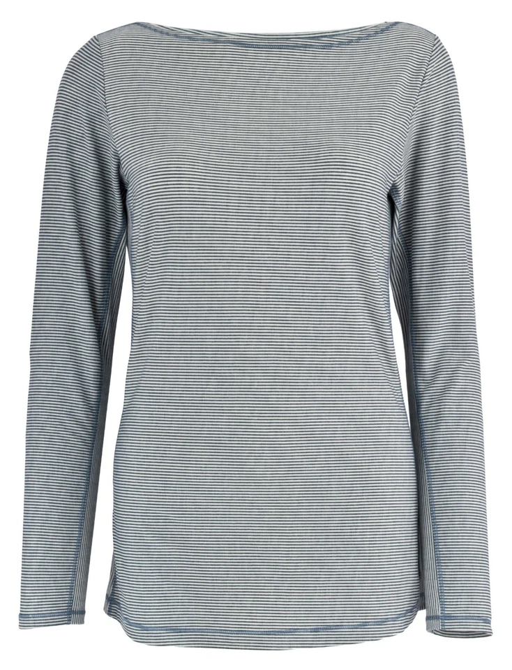 WHITE SIERRA D3558W WOMEN'S NEW PIN STRIPE TUNIC SHIRT, VINTAGE INDIGO, MEDIUM  - Image 1 of 1