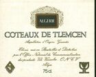 Etiquette de vin Coteaux de Tlemcen vin d'Algérie