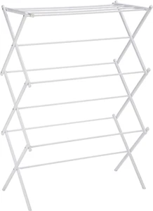 Foldable Portable Laundry Rack for Air Drying Clothing Indoor Outdoor Use White - Picture 1 of 12