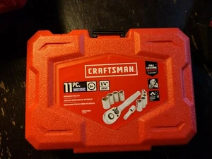 Craftsman 11-Piece SAE 1/4-in Drive INCH 6pt Standard Socket Wrench Set W/Case - Picture 1 of 2
