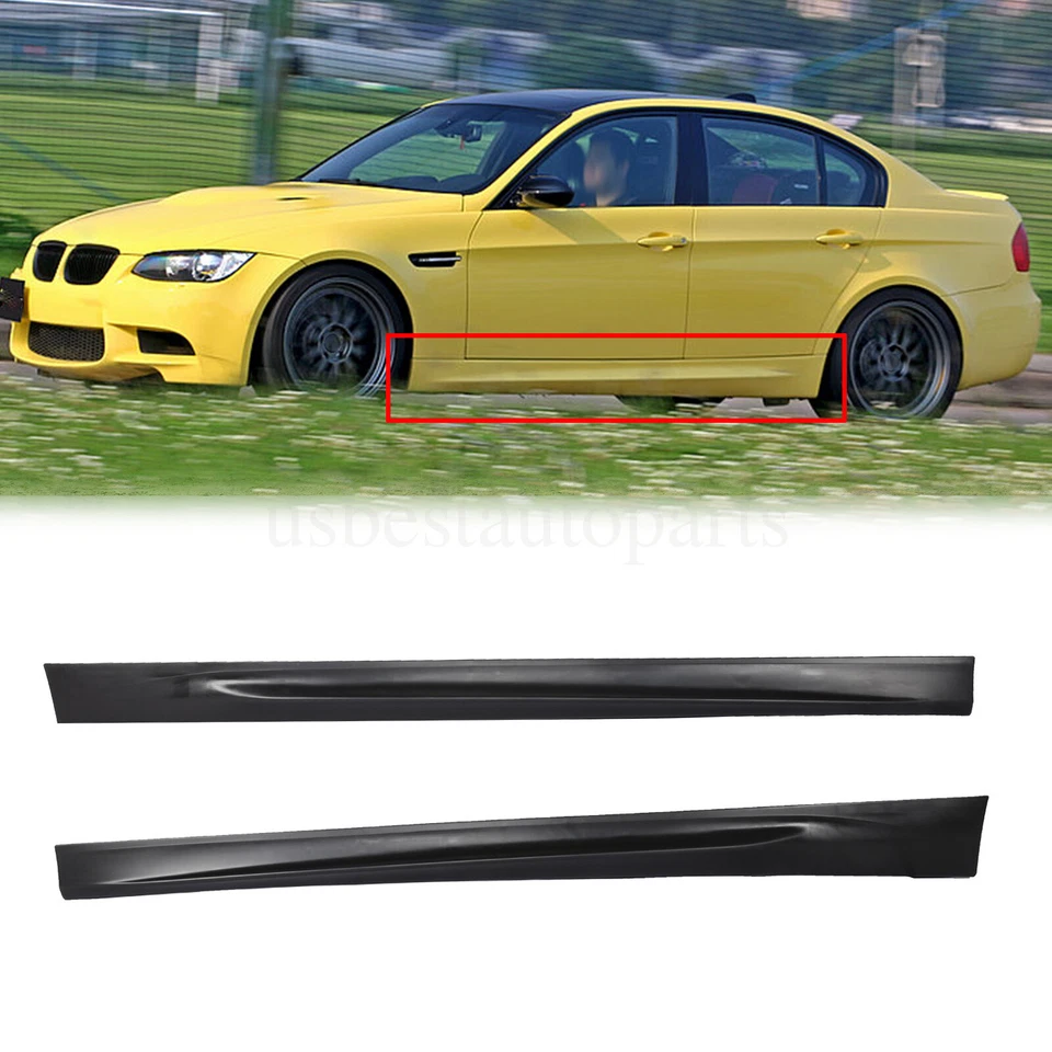 For BMW 2005-2011 E90 E91 3-Series Sedan M3 M-tech Style Side Skirts Pair PP Foto 1 de 4