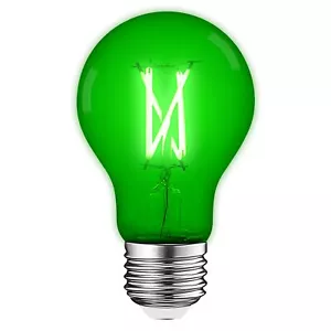 Luxrite A19 Edison LED Green Light Bulb 4.5W=60W UL E26 Indoor Outdoor - Picture 1 of 7