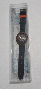 Swatch Armbanduhr Swiss Made Scuba Diving bis 200m 656ft Neu in Box Schwarz Orange - Bild 1 von 18