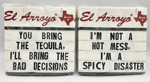 Lot Of 2 New Packs Of El Arroyo Marquee Style Funny Witty Napkins 20 Count Each - Picture 1 of 5