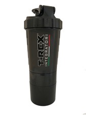 Shaker 500ml T-REX Per Proteine con Filtro Anti Schiuma Anti Grumi Porta Pillole