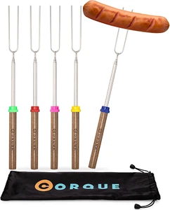 Marshmallow Roasting Sticks, Smores Sticks, Extendable, Camping Skewer Fire Pit - Picture 1 of 12