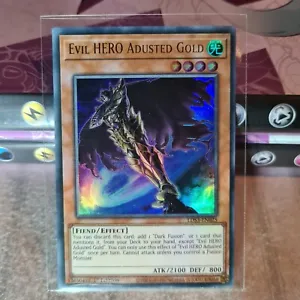 Evil Hero Adusted Gold LDS3-EN025 Yugioh Card Gold Ultra Rare 1st Edition TCG - Picture 1 of 3