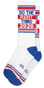 DO THE RIGHT THING 2020 Socks by Gumball Poodle Novelty Statement Gym Socks - Picture 1 of 1