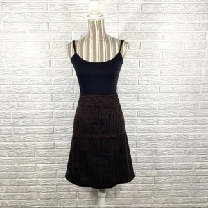 Falda midi Studio Works estampado animal marrón negro estampado hasta la pantorrilla talla 12 - Imagen 1 de 7