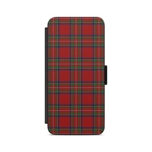 Tartan Red Pattern Scotland  Flip Wallet Phone Case for iPhone Models - Picture 1 of 4