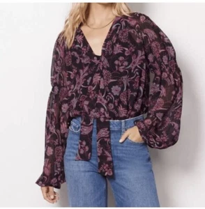 Top blusa EVEREVE trasparente donna Londra collo allacciato di Sanctuary taglia Large nuovo con etichette NUOVO - Foto 1 di 15