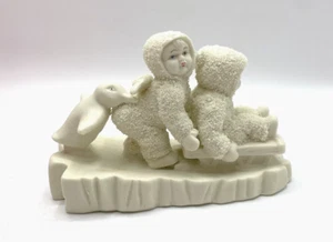 VTG Winter Angel Snowbaby Angels Sledding Figure in Original Box - Picture 1 of 10